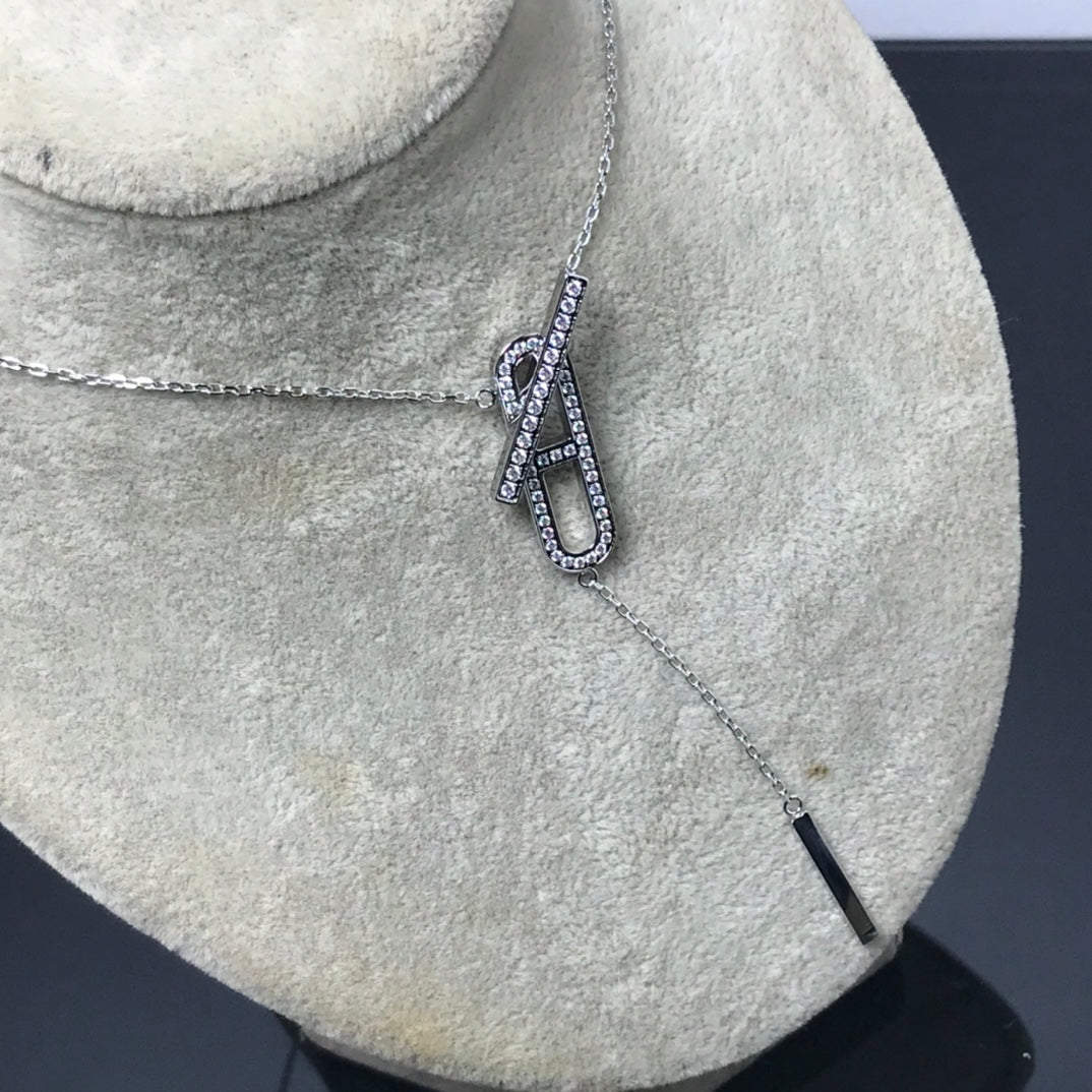 [Royal&Vicky]HM NECKLACE PLATINUM ROSE GOLD DIAMOND