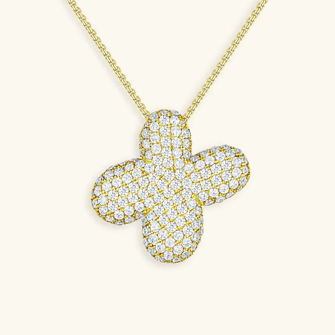 [Royal&Vicky]Bubble Initial Diamond Necklace