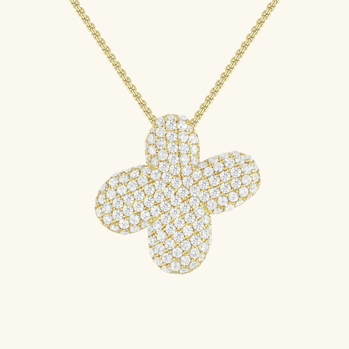 [Royal&Vicky]Bubble Initial Diamond Necklace