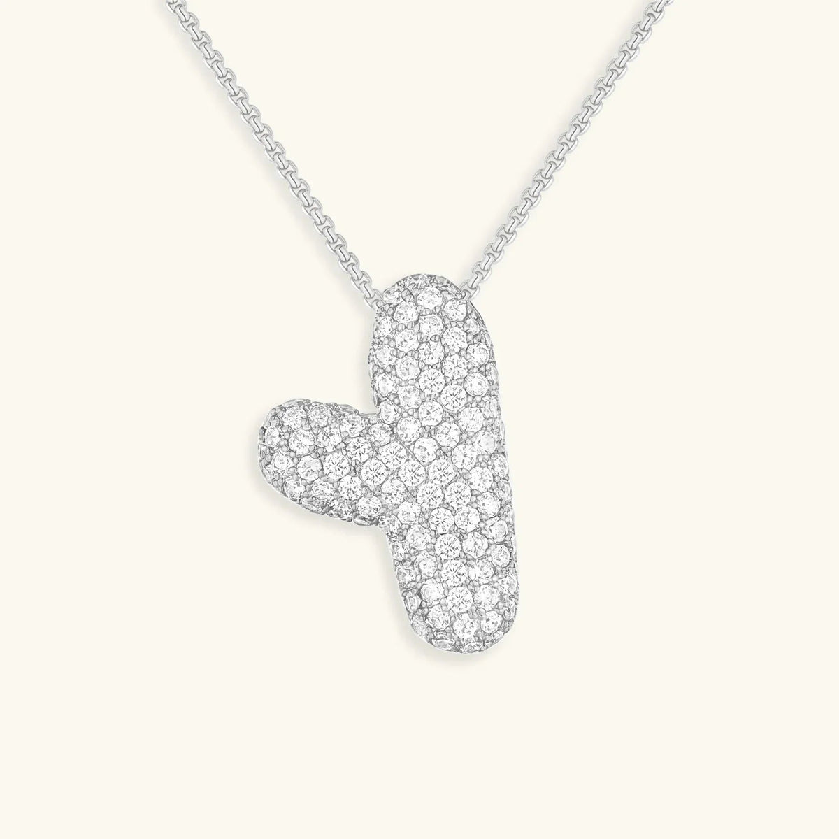 [Royal&Vicky]Bubble Initial Diamond Necklace