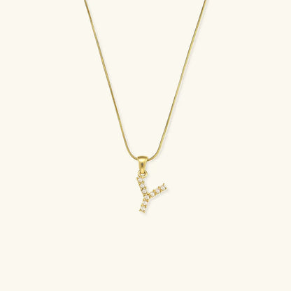 [Royal&Vicky]Augustine Initial Letter Pearl Necklace