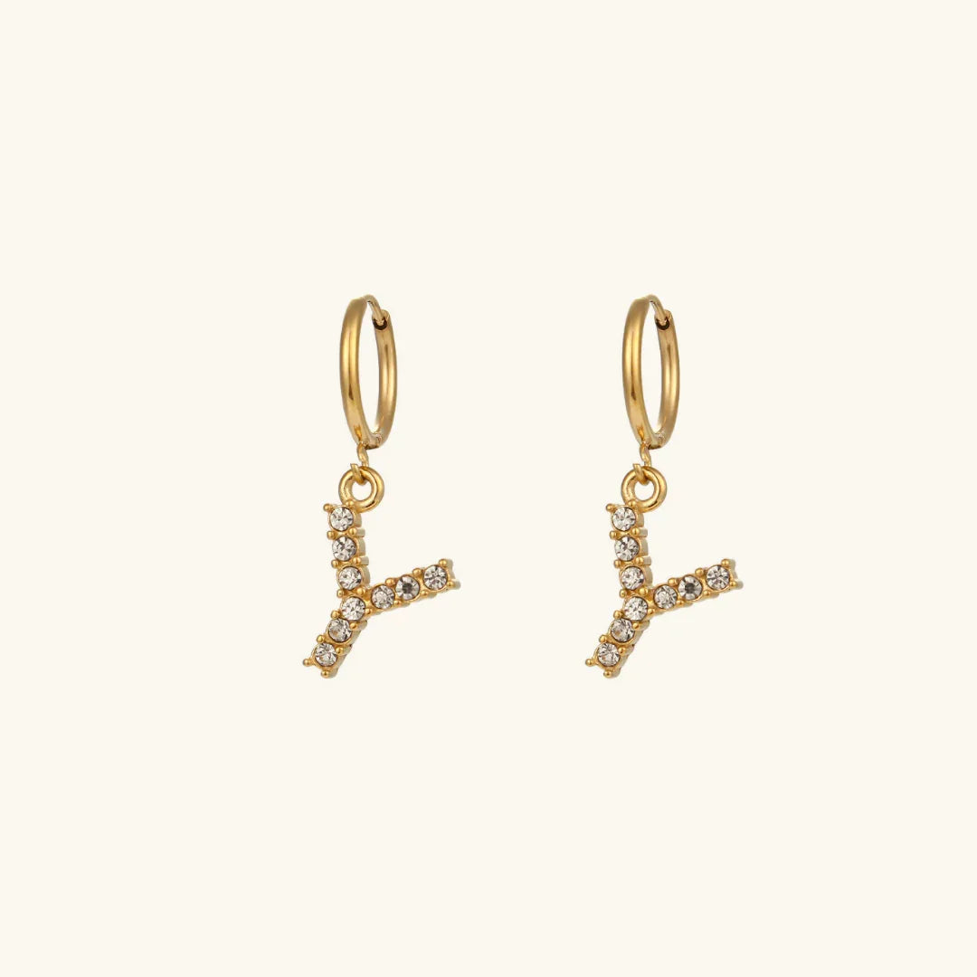 [Royal&Vicky]Wilhemina Initial Letter Earrings