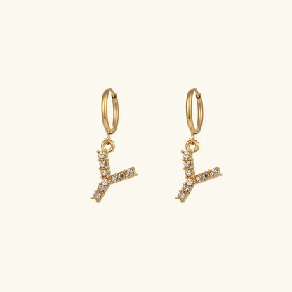 [Royal&Vicky]Wilhemina Initial Letter Earrings