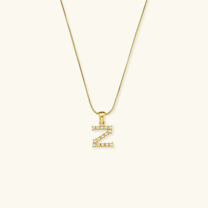 [Royal&Vicky]Augustine Initial Letter Pearl Necklace
