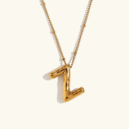 [Royal&Vicky]Balloon Gold Initial Necklace