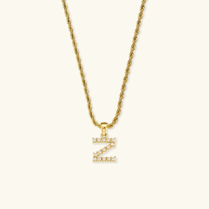 [Royal&Vicky]Elodie Initial Letter Pearl Necklace