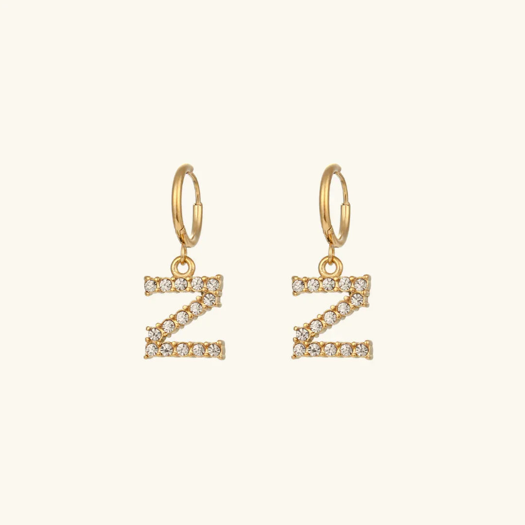 [Royal&Vicky]Wilhemina Initial Letter Earrings