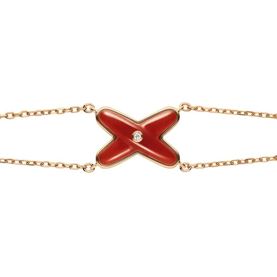 [Royal&Vicky]JEUX BRACELET CARNELIAN PINK GOLD 1 DIAMOND