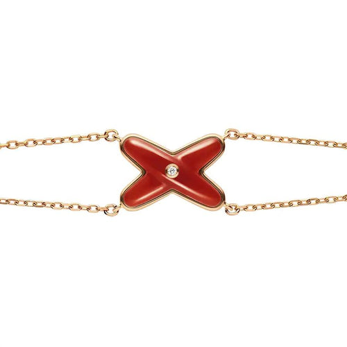 [Royal&Vicky]JEUX BRACELET CARNELIAN PINK GOLD 1 DIAMOND