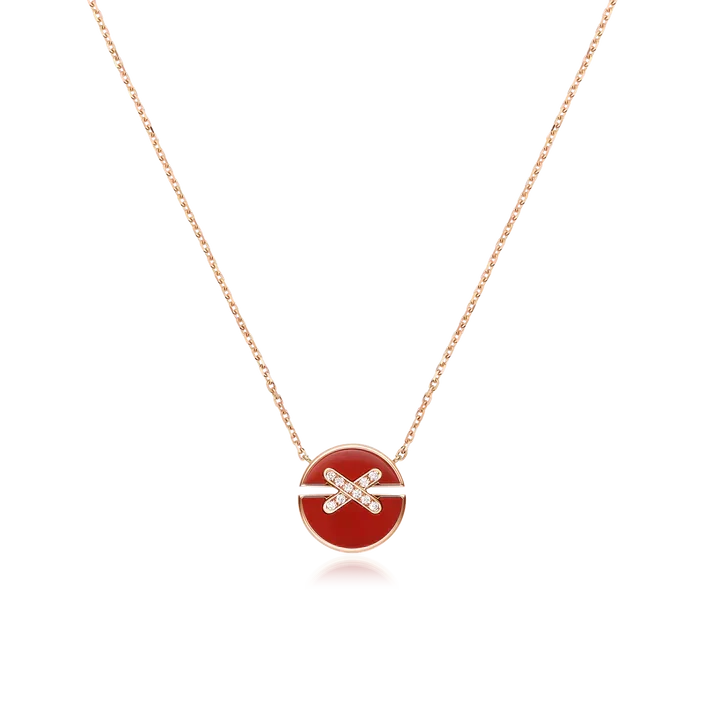 [Royal&Vicky]JEUX DE ROSE GOLD DIAMOND NECKLACE