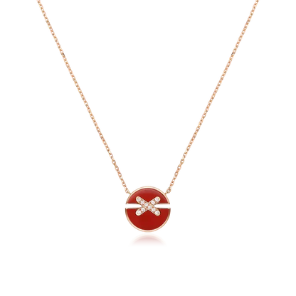 [Royal&Vicky]JEUX DE ROSE GOLD DIAMOND NECKLACE