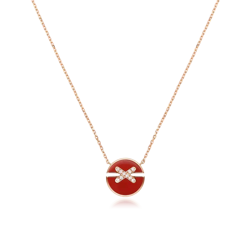[Royal&Vicky]JEUX DE ROSE GOLD DIAMOND NECKLACE