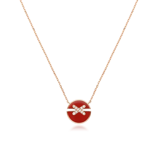 [Royal&Vicky]JEUX DE ROSE GOLD DIAMOND NECKLACE