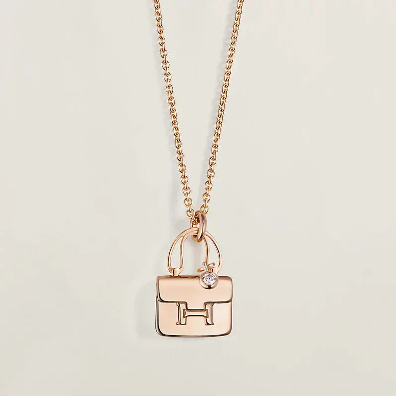 [Royal&Vicky]AMULETTE PEDANT ROSE GOLD NECKLACE
