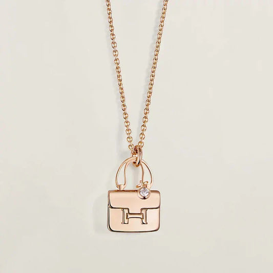 [Royal&Vicky]AMULETTE PEDANT ROSE GOLD NECKLACE