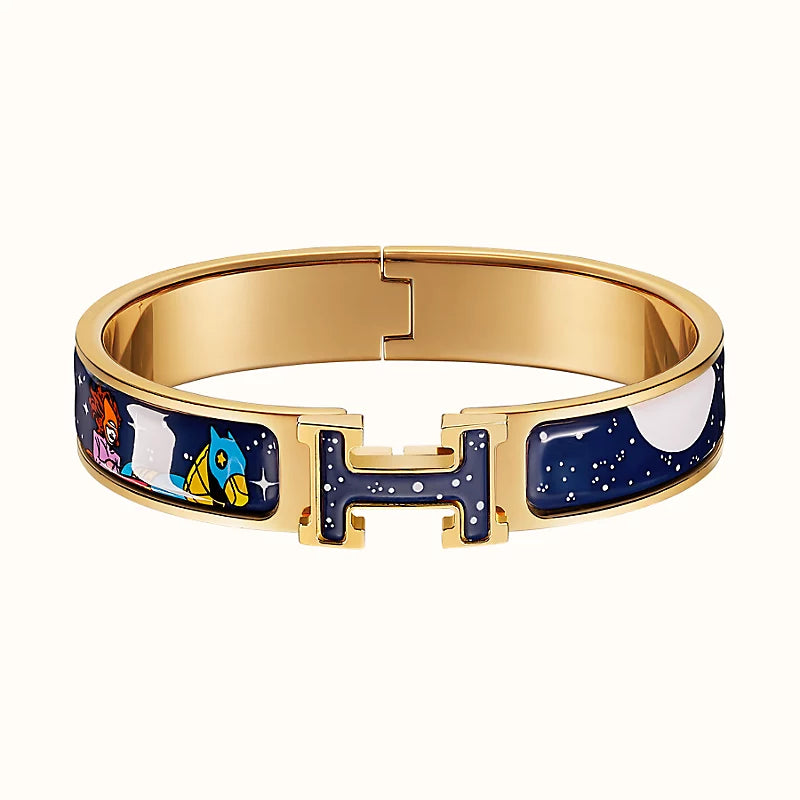 [Royal&Vicky]H STAR AND MOON BRACELET 12MM