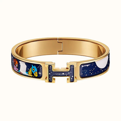 [Royal&Vicky]H STAR AND MOON BRACELET 12MM