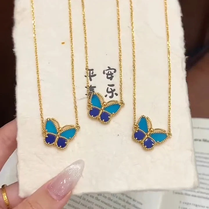 [Royal&Vicky] 2026 NEW LUCKY BUTTERFLY 1 MOTIFS NECKLACE