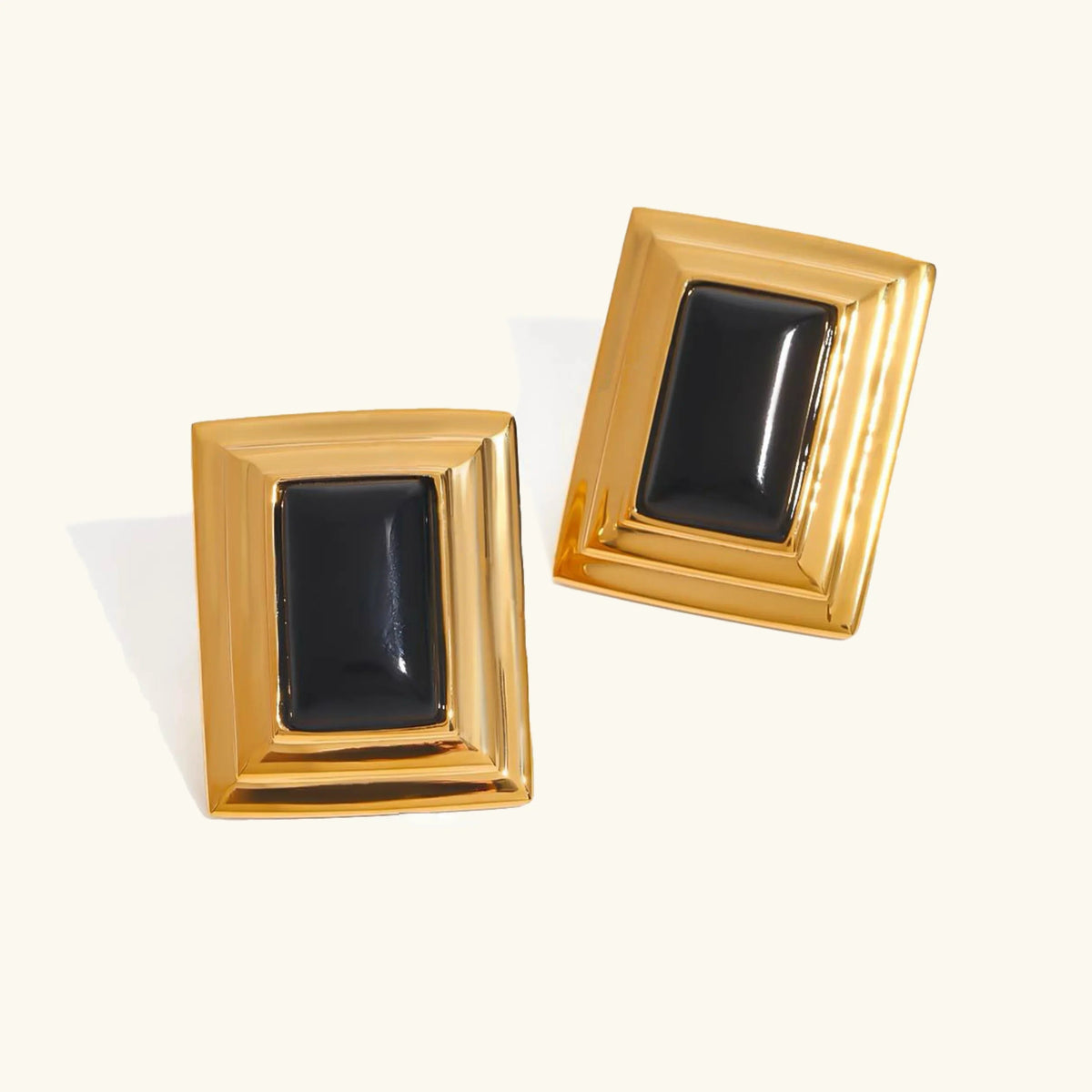 [Royal&Vicky]Sybil Gold Enamel Earrings