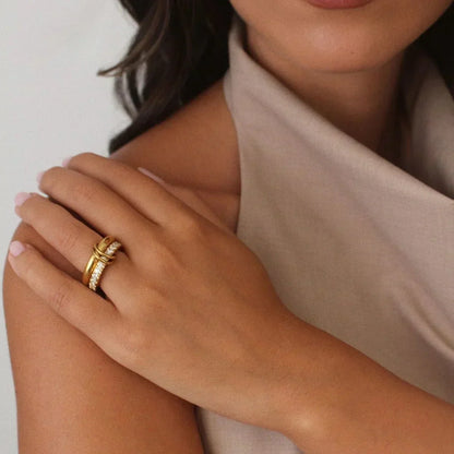 [Royal&Vicky]Alison Stacked Diamond Ring