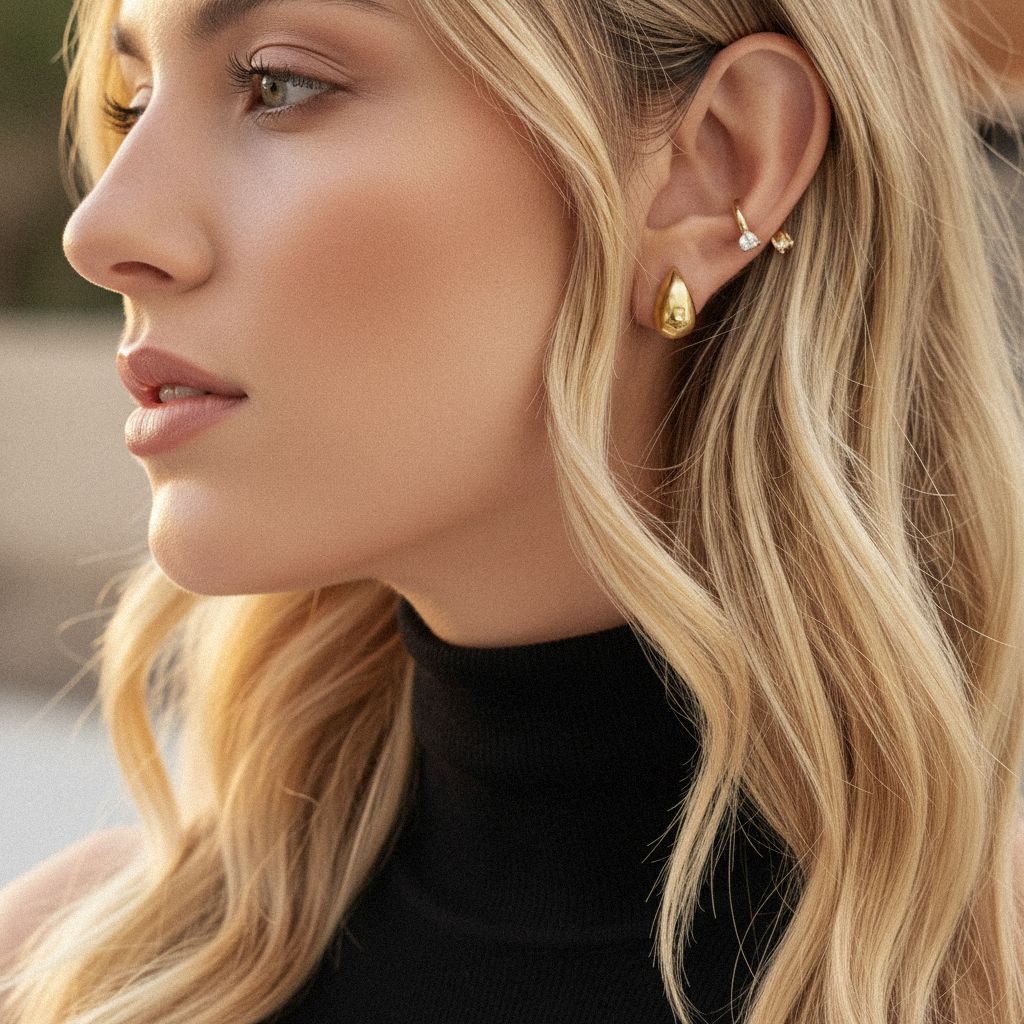 [Royal&Vicky]Velvette Gold Earrings
