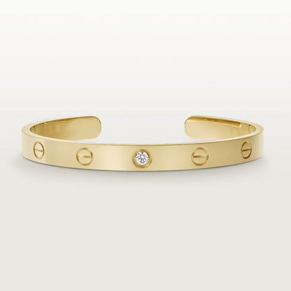 [Royal&Vicky]LOVE BRACELET 6.1MM 1 DIAMOND OPEN CUFF