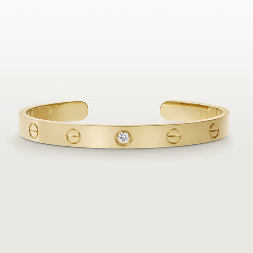 [Royal&Vicky]LOVE BRACELET 6.1MM 1 DIAMOND OPEN CUFF