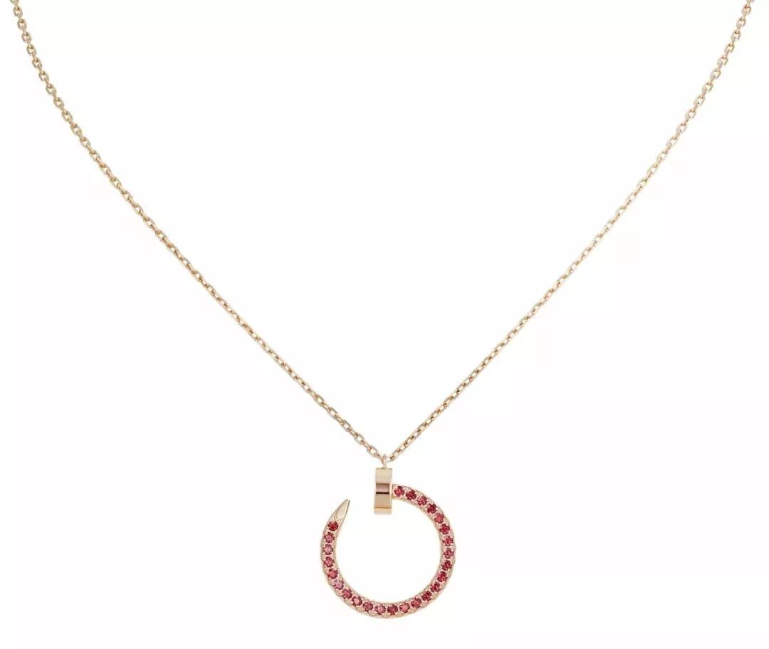 [Royal&Vicky]JUSTE NECKLACE GOLD RED DIAMONDS