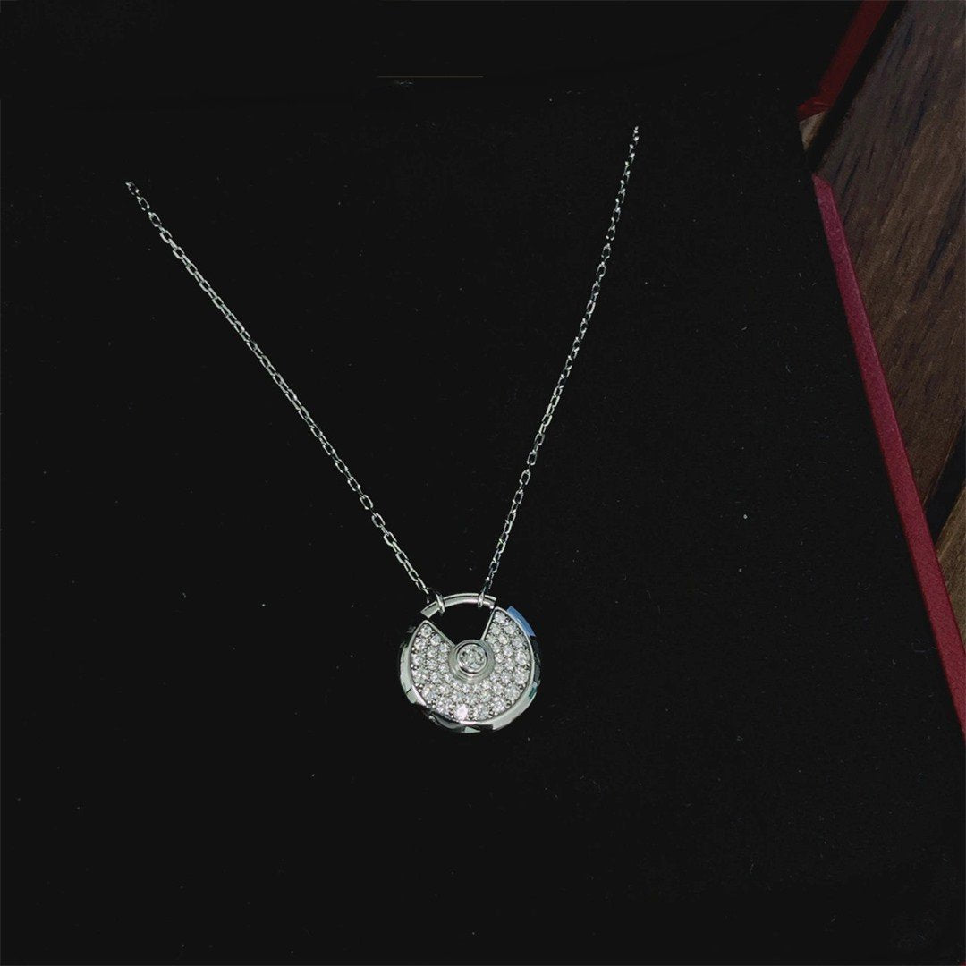 [Royal&Vicky]AMULETTE SILVER FULL DIAMOND NECKLACE