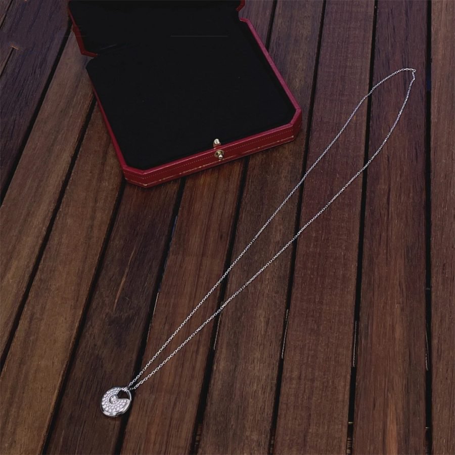 [Royal&Vicky]AMULETTE SILVER FULL DIAMOND NECKLACE