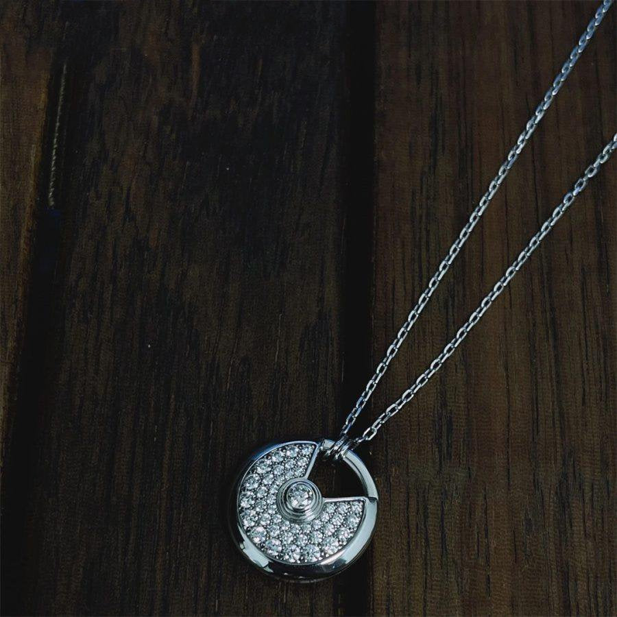 [Royal&Vicky]AMULETTE SILVER FULL DIAMOND NECKLACE
