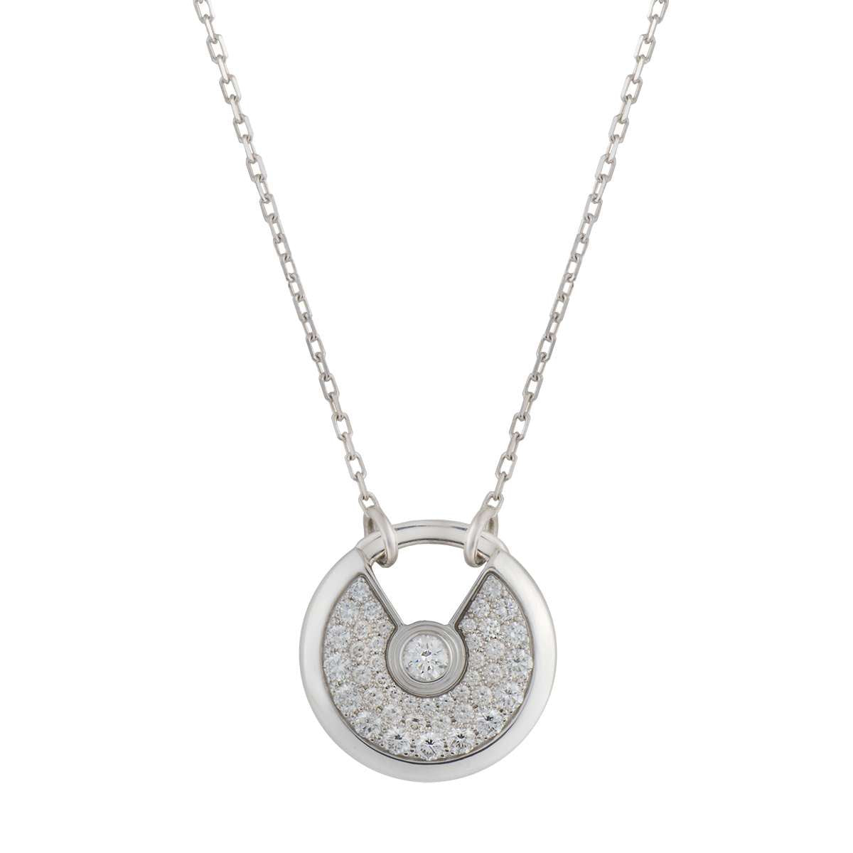 [Royal&Vicky]AMULETTE SILVER FULL DIAMOND NECKLACE