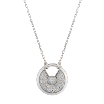[Royal&Vicky]AMULETTE SILVER FULL DIAMOND NECKLACE