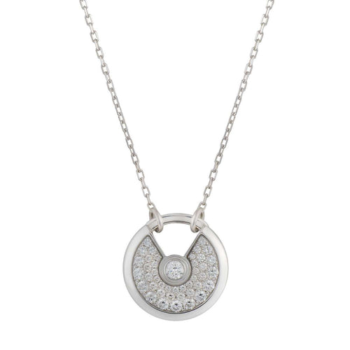 [Royal&Vicky]AMULETTE SILVER FULL DIAMOND NECKLACE
