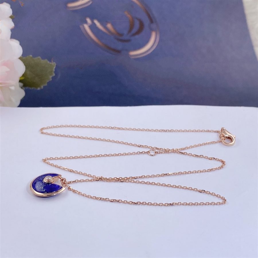 [Royal&Vicky]AMULETTE ROSE GOLD AGATE NECKLACE