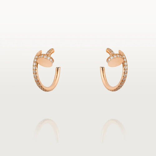 [Royal&Vicky]JUSTE EARRINGS 12.75MM PINK GOLD DIAMOND