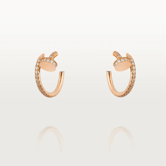 [Royal&Vicky]JUSTE EARRINGS 12.75MM PINK GOLD DIAMOND