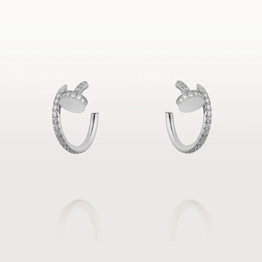[Royal&Vicky]JUSTE EARRINGS 12.75MM SILVER DIAMOND