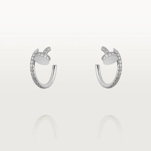 [Royal&Vicky]JUSTE EARRINGS 12.75MM SILVER DIAMOND