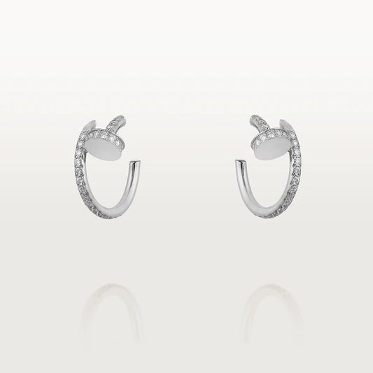 [Royal&Vicky]JUSTE EARRINGS 12.75MM SILVER DIAMOND