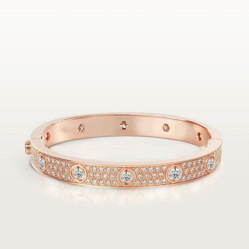 [Royal&Vicky]LOVE BRACELET 6.1MM DIAMOND-PAVED 10 BIG DIAMONDS