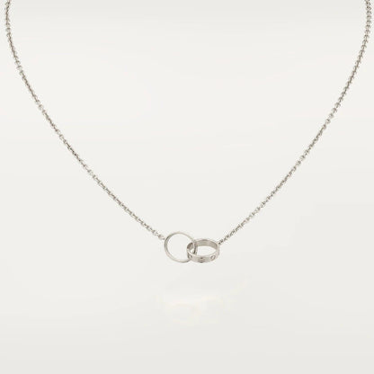 [Royal&Vicky]LOVE NECKLACE PINK GOLD AND SILVER