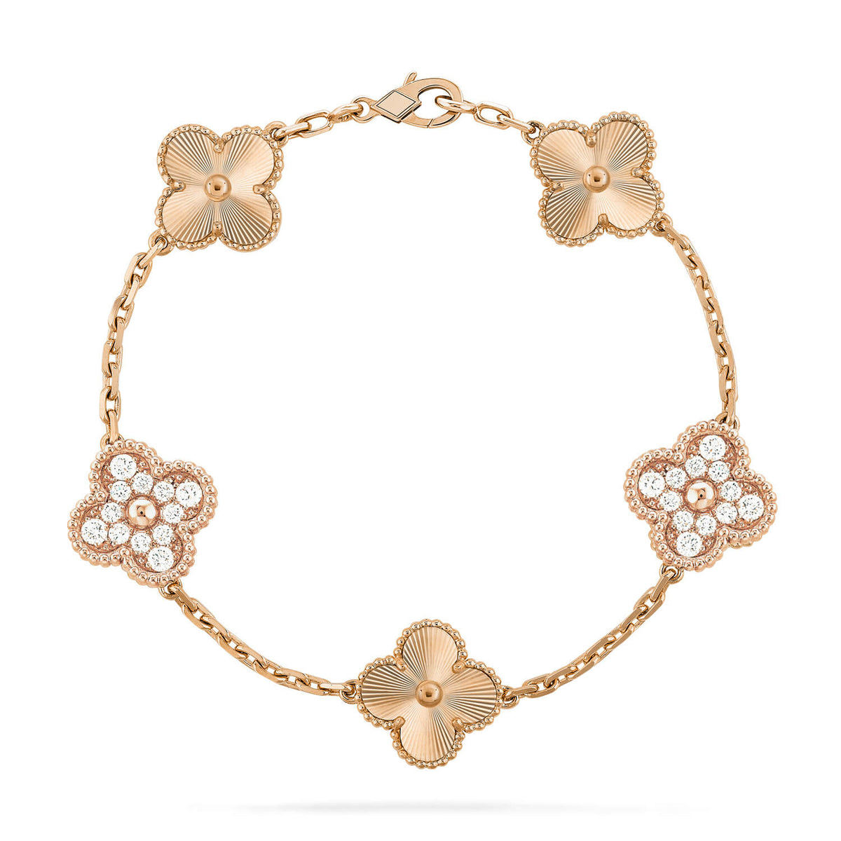 [Royal&Vicky]LUCKY CLOVER 5-MOTIF BRACELET - LASER COLLECTION