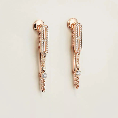 [Royal&Vicky]CHAINE CHAOS DIAMOND DROP EARRINGS