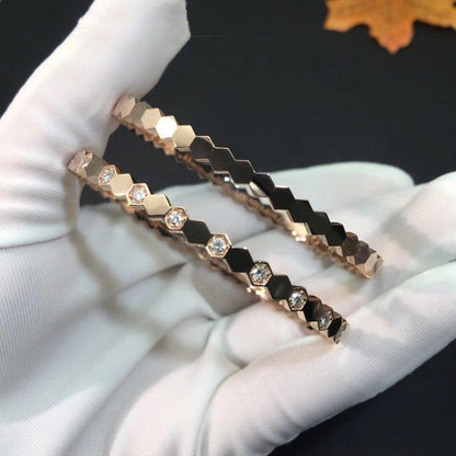 [Royal&Vicky]BEE LOVE PINK GOLD DIAMOND BRACELET