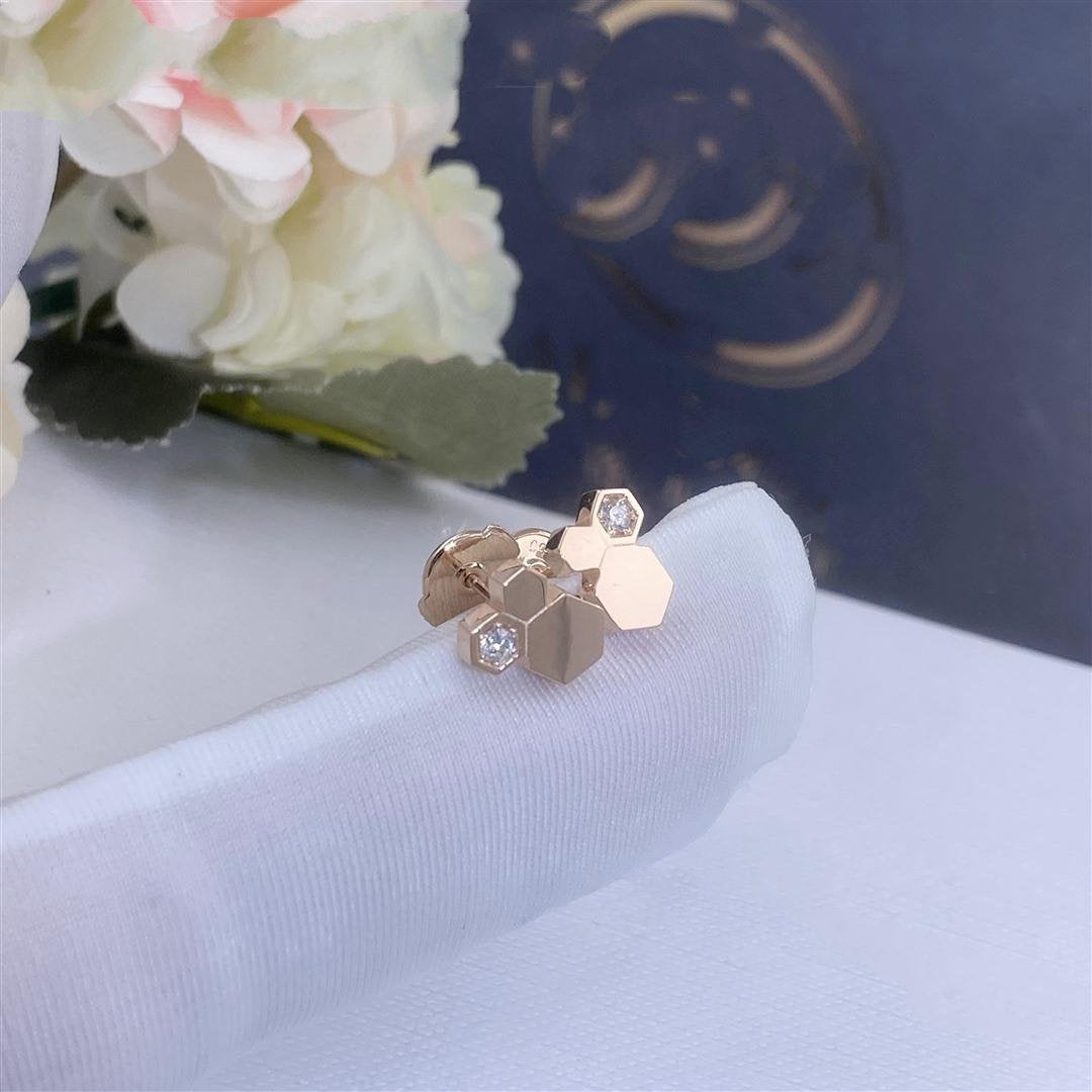 [Royal&Vicky]BEE LOVE PINK GOLD DIAMOND EARRINGS
