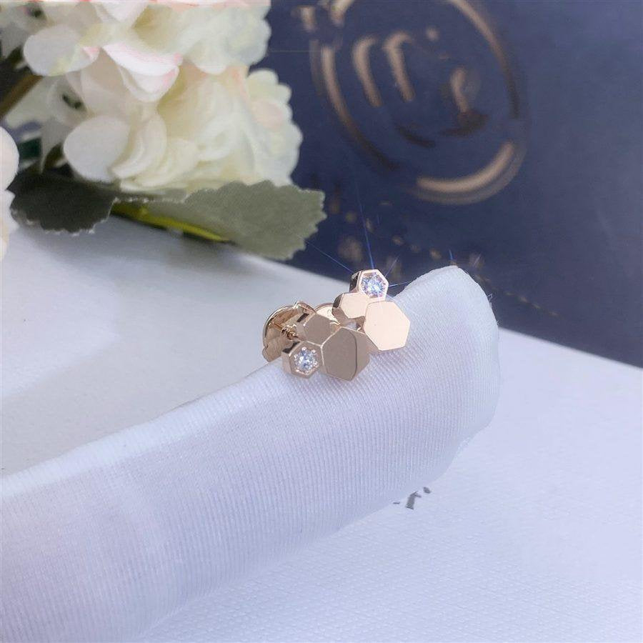 [Royal&Vicky]BEE LOVE PINK GOLD DIAMOND EARRINGS