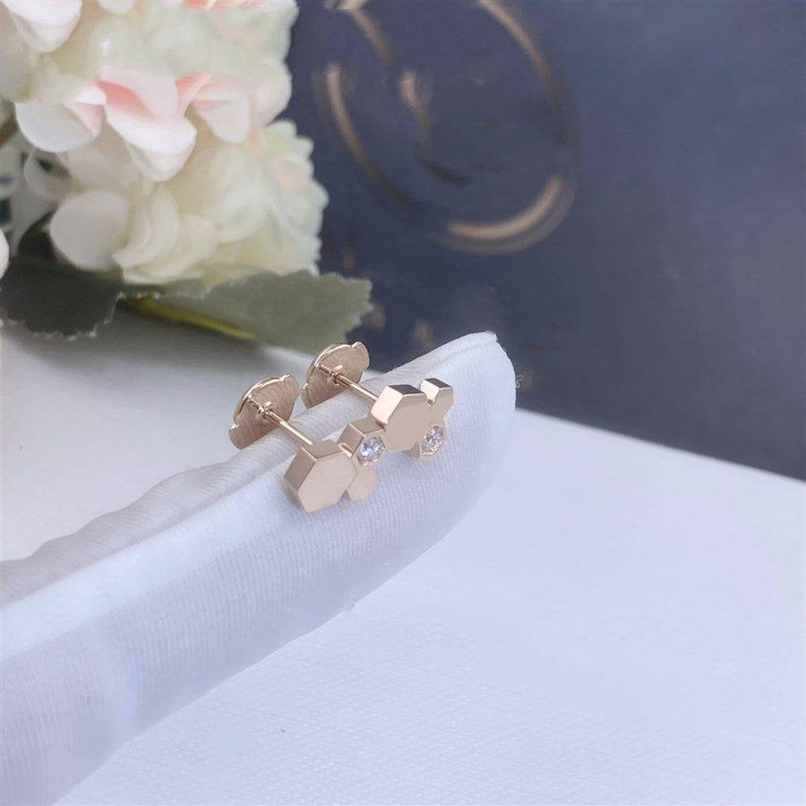 [Royal&Vicky]BEE LOVE PINK GOLD DIAMOND EARRINGS