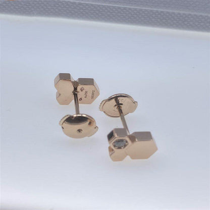 [Royal&Vicky]BEE LOVE PINK GOLD DIAMOND EARRINGS