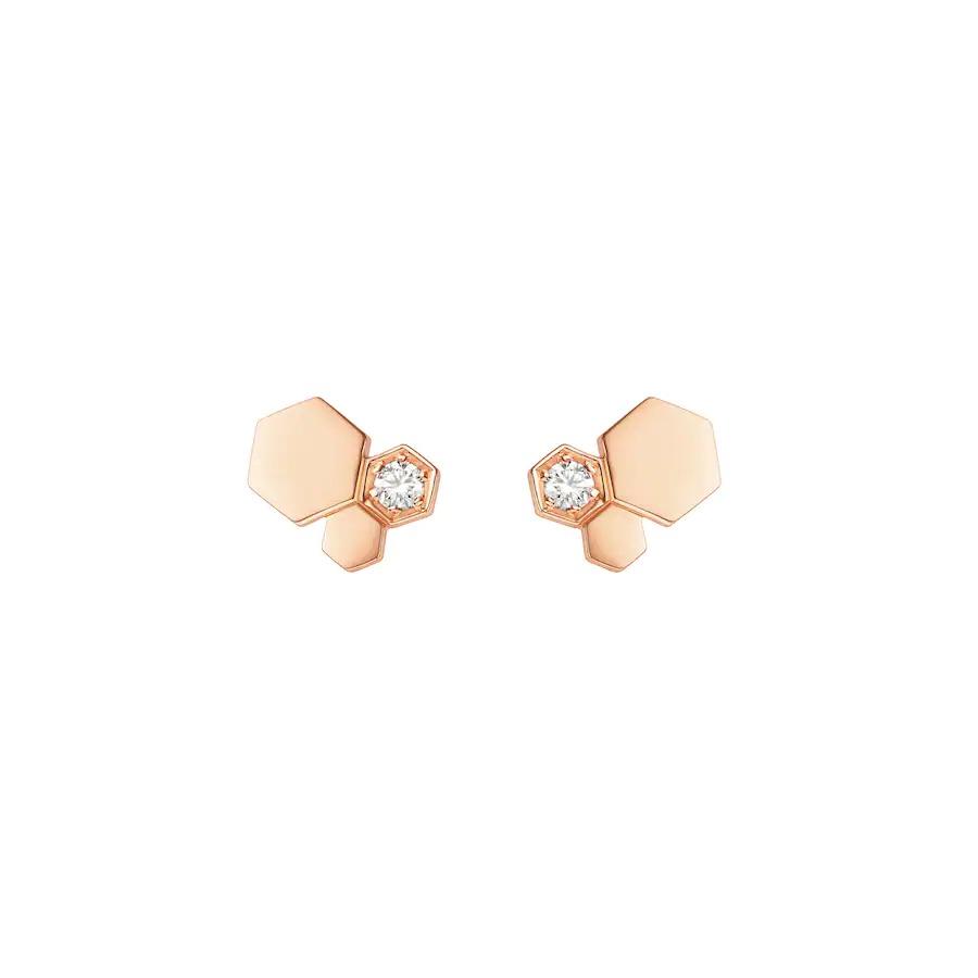[Royal&Vicky]BEE LOVE PINK GOLD DIAMOND EARRINGS